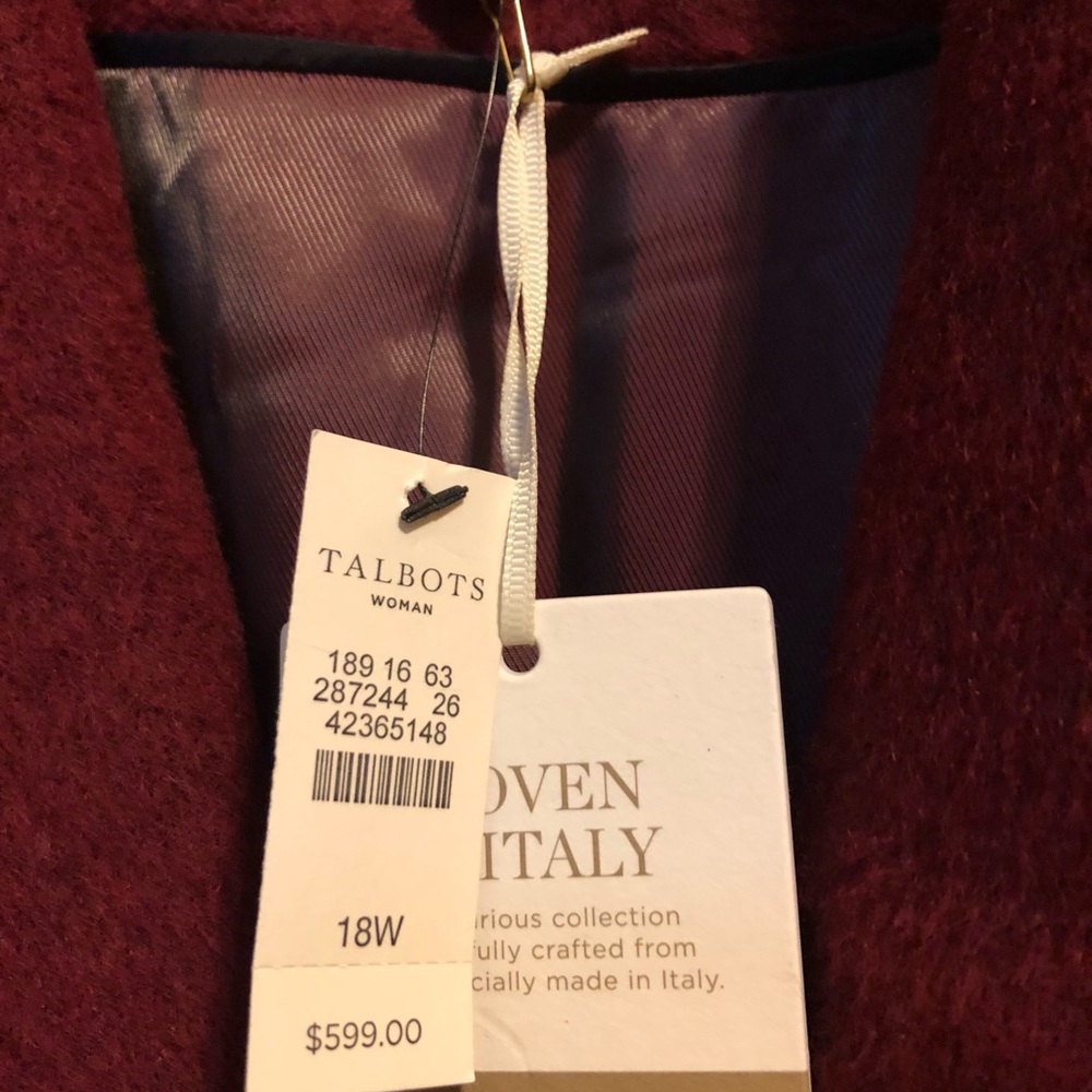 Women’s Italian Woven Wool Dress Coat - Picture 3 of 7